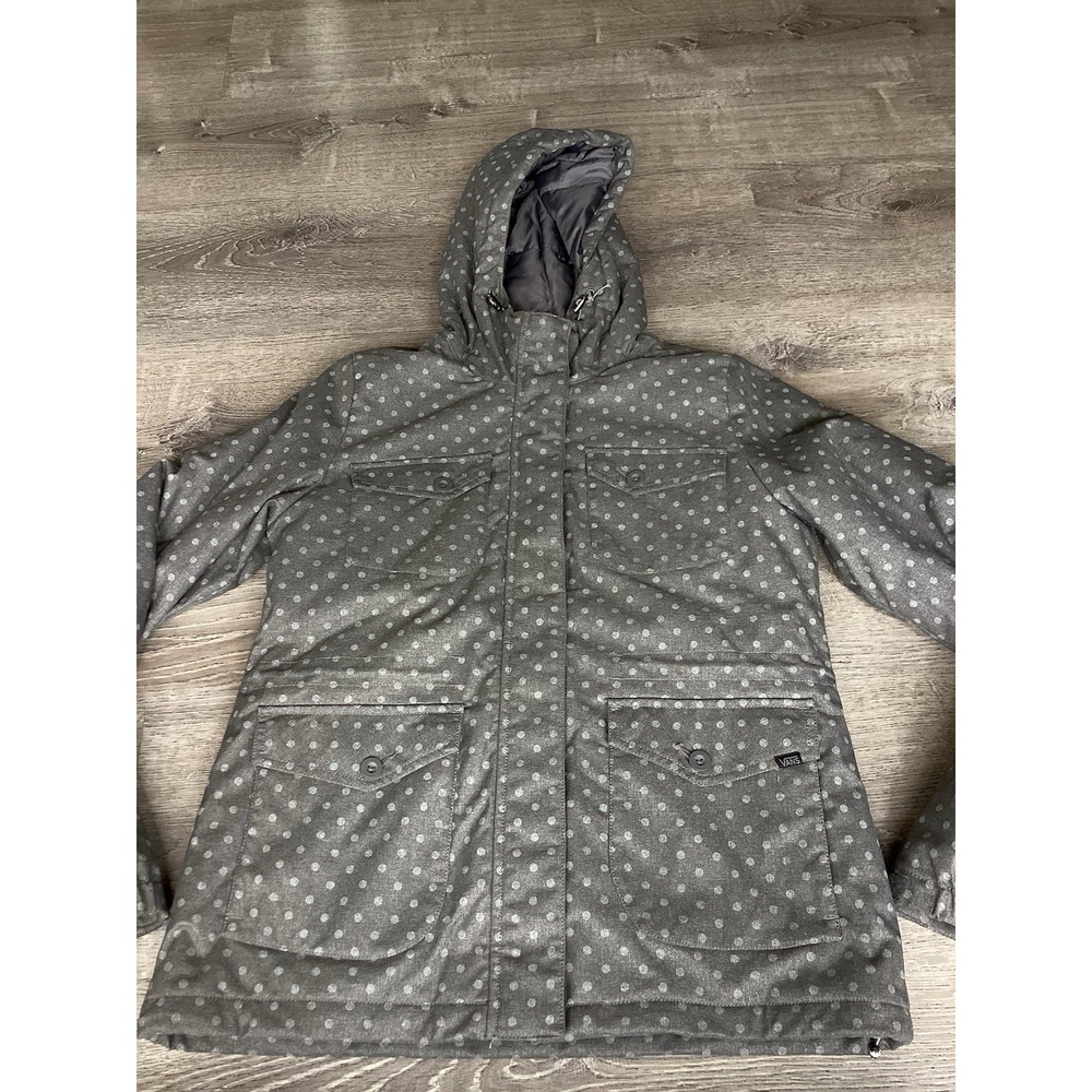 Vans Youth Girls XL Winter Coat Hooded Polka Dot